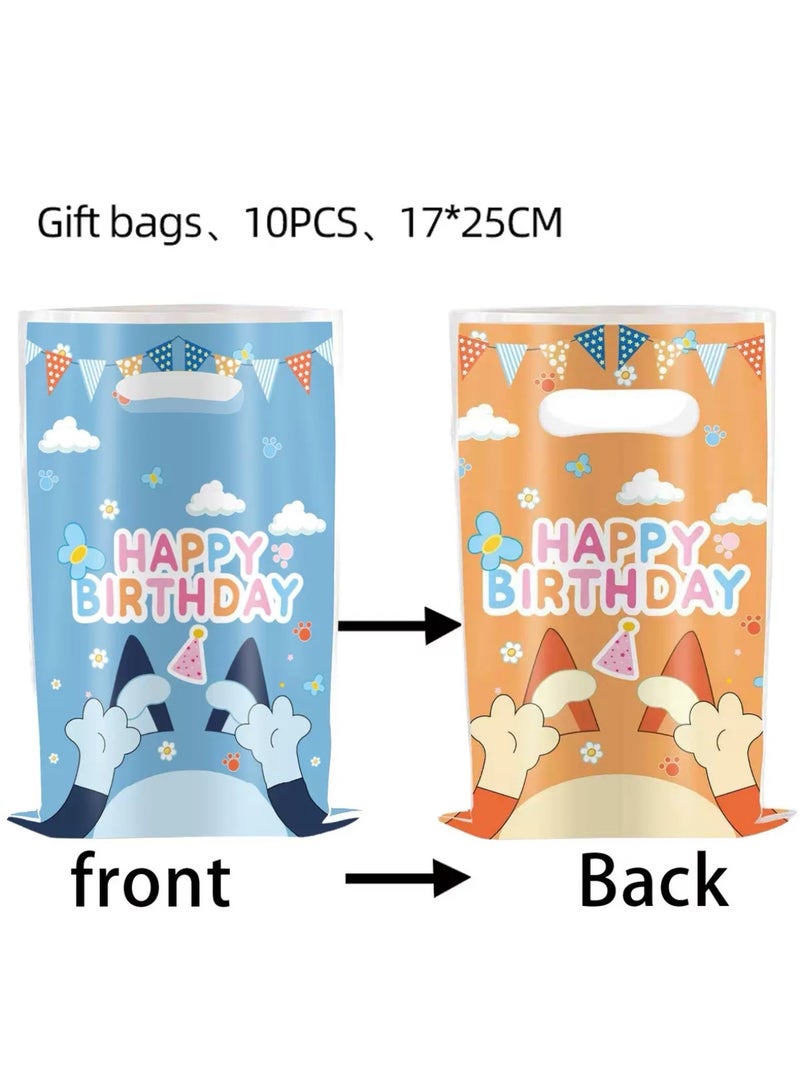 10 PCS For Bluey Gift Wrapping Set – All-in-One Party Supplies for Birthdays, Weddings & Parties | Gift Bags, Candy Bags, Decorations for Kids & Pet Celebrations - Image 2